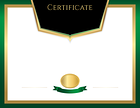 Certificate Template Green PNG Image