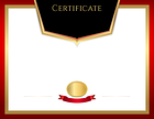 Certificate Template Red PNG Image