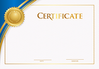 Empty Certificate Blue PNG Clipart