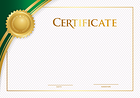 Empty Certificate Green PNG Clipart