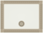 White Brown Certificate Template PNG Image