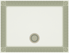White Green Certificate Template PNG Image