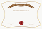 White and Brown Certificate Template PNG Image
