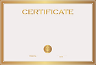 White and Gold Certificate Template PNG Image