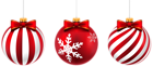 Beautiful Christmas Balls PNG Clip-Art Image