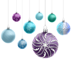 Beautiful Christmas Ornaments PNG Clipart Image