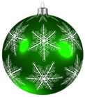 Beautiful Green Christmas Ball PNG Clip-Art Image