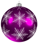 Beautiful Purple Christmas Ball PNG Clip-Art Image