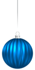 Blue Christmas Ball Ornament PNG Clip Art Image