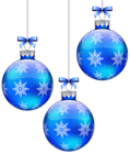 Blue Christmas Balls Decoration PNG Clipart Image