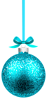 Blue Christmas Hanging Ball PNG Clipart Image