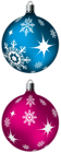 Blue and Pink Christmas Balls PNG Clipart Picture