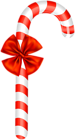 Candy Cane with Bow Clip Art Image | Gallery Yopriceville - High ...