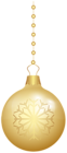 Christmas Ball Gold Hanging PNG Clipart