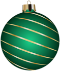 Christmas Ball Green Transparent PNG Clip Art