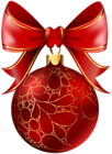 Christmas Ball Red Transparent PNG Image