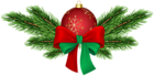 Christmas Ball and Pine Branches PNG Clipart