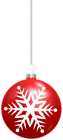 Christmas Ball with Snowflake PNG Clip Art Image
