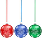 Christmas Ball with Snowflakes Set PNG Clip Art Image