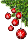 Christmas Balls Corner Decor PNG Clip Art