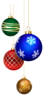 Christmas Balls Decorating PNG Clip Art Image
