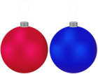 Christmas Balls Red and Blue Clip Art Image
