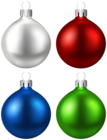 Christmas Balls Set Clip Art Image