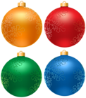 Christmas Balls Set PNG Clip Art