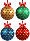 Christmas Balls Set Transparent Clip Art