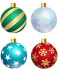 Christmas Balls Set Transparent PNG Clip Art