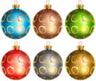 Christmas Balls Transparent Image