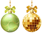 Christmas Balls Transparent PNG Clip Art Image