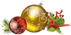 Christmas Balls with Ornaments PNG Picture