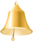 Christmas Bell PNG Gold Clipart