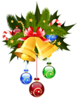 Christmas Bells and Ornaments Transparent PNG Clip Art Image