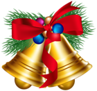 Christmas Bells with Christmas Ballls PNG Clipart Image