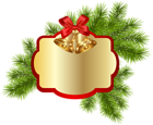Christmas Blank Decor with Bells PNG Clipart Image