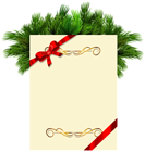Christmas Blank with Pine Branches PNG Clipart Picture