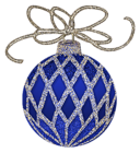 Christmas Blue and Silver Ornament Clipart