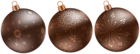 Christmas Brown Balls Transparent Clip Art