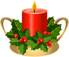 Christmas Candle PNG Clip Art Image