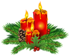 Christmas Candles PNG Clip Art Image