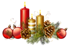 Christmas Candles PNG Clipart Image