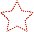 Christmas Candy Cane Star Border Clip Art Image