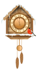 Christmas Cuckoo Clock with Snow PNG Clipart