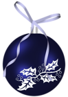 Christmas Dark Blue Ornament Clipart