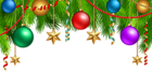 Christmas Deco Branches with Ornaments PNG Clip Art