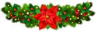 Christmas Decorative with Poinsettia PNG Clip Art Image