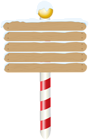 Christmas Empty Wooden Pole Sign PNG Clipart