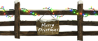 Christmas Fence with Lights Clipart